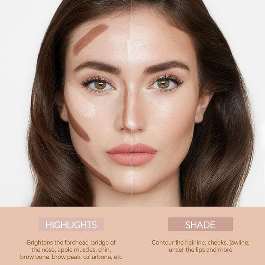 No Limits 2-in-1 Bronzer & Highlighter Stick – Waterproof, 4.4g+4.4g