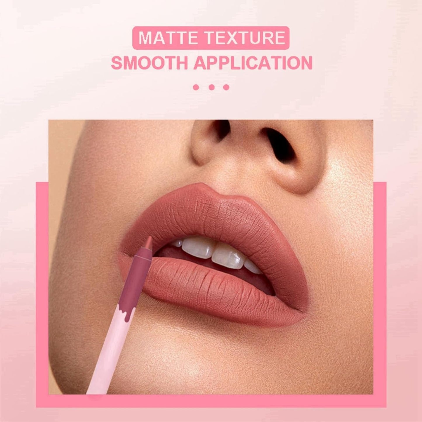 12-Piece Waterproof Lip Liner Set – Matte, Longwear & High-Pigment Nude Shades
