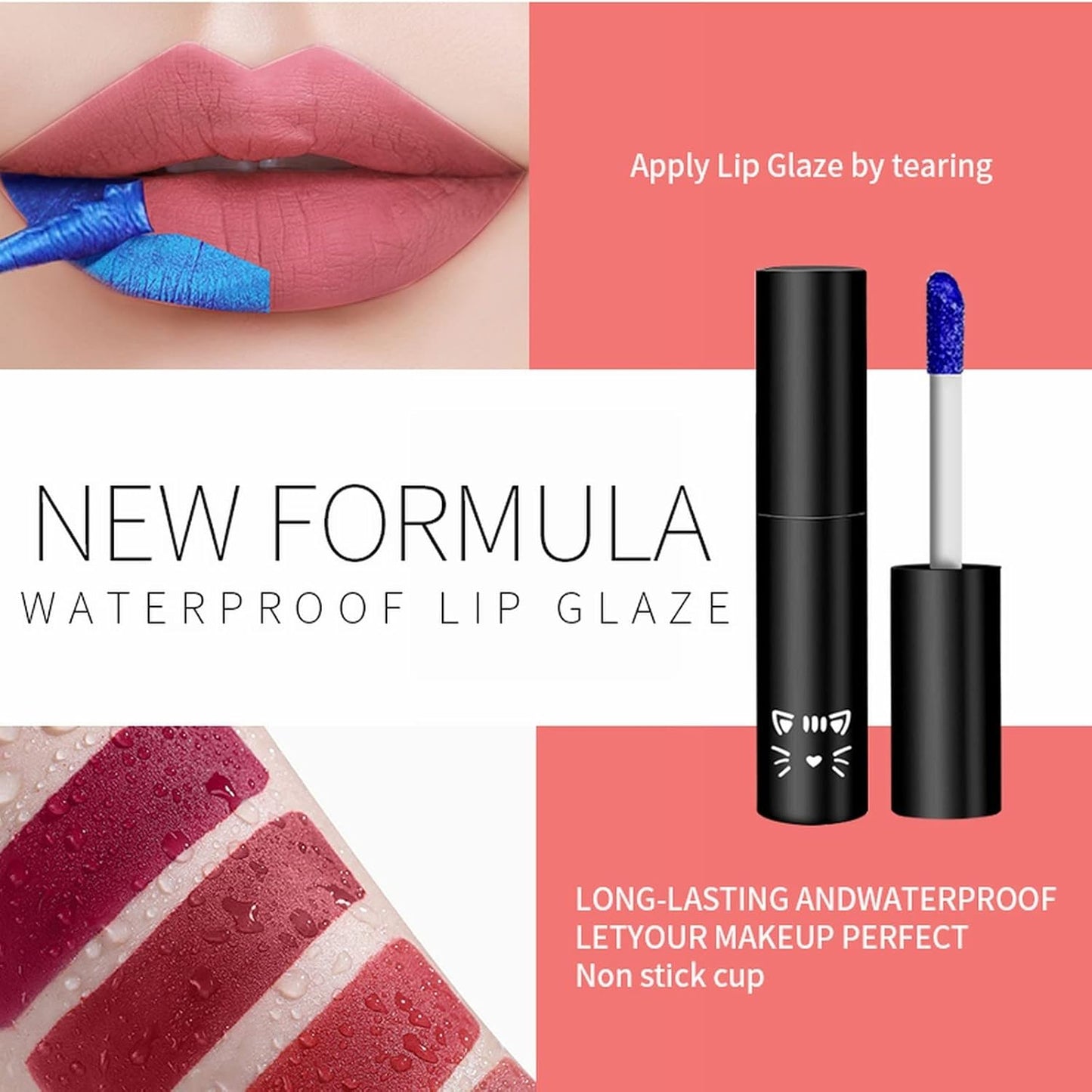 5-Color Peel-Off Lip Stain Set – Long-Lasting, Waterproof & Non-Stick Tint for Women