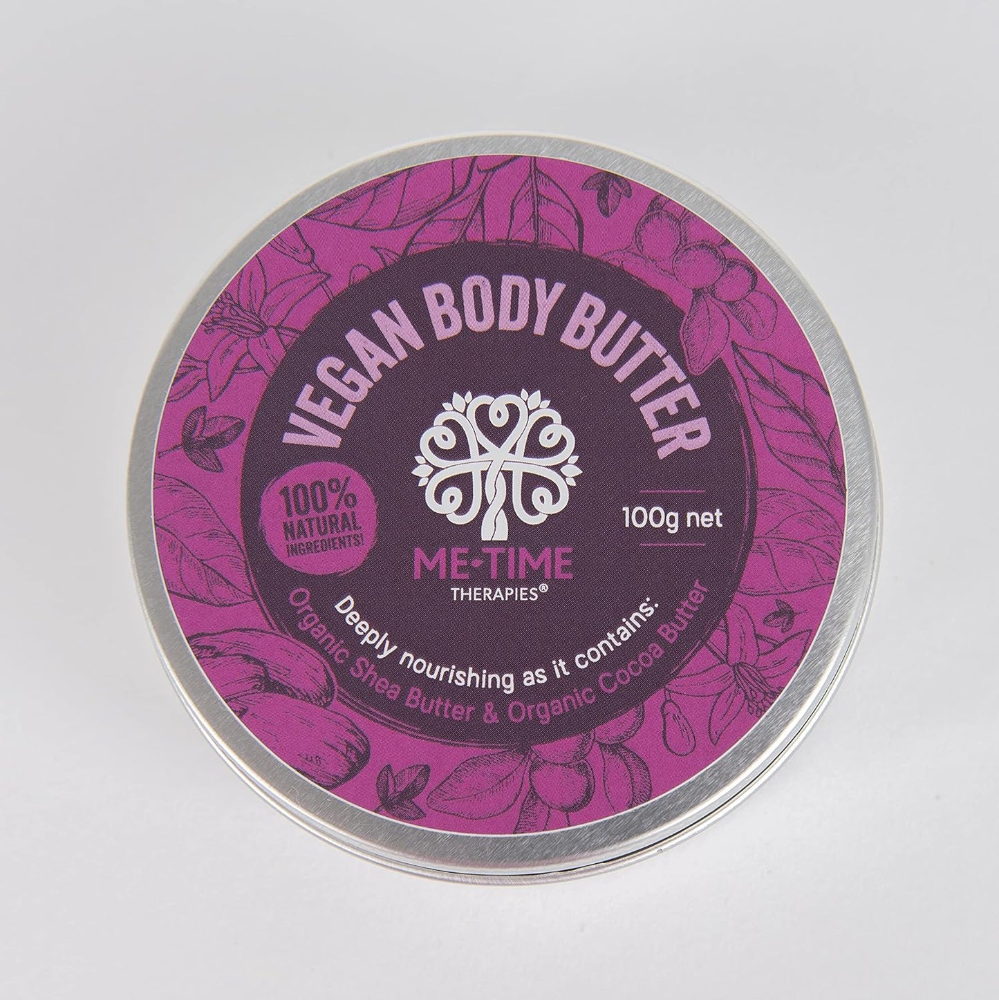 Me-Time Vegan Body Butter 100g – Whipped Shea & Cocoa with Citrus Oils | Nut-Free, Coconut-Free, Cruelty-Free