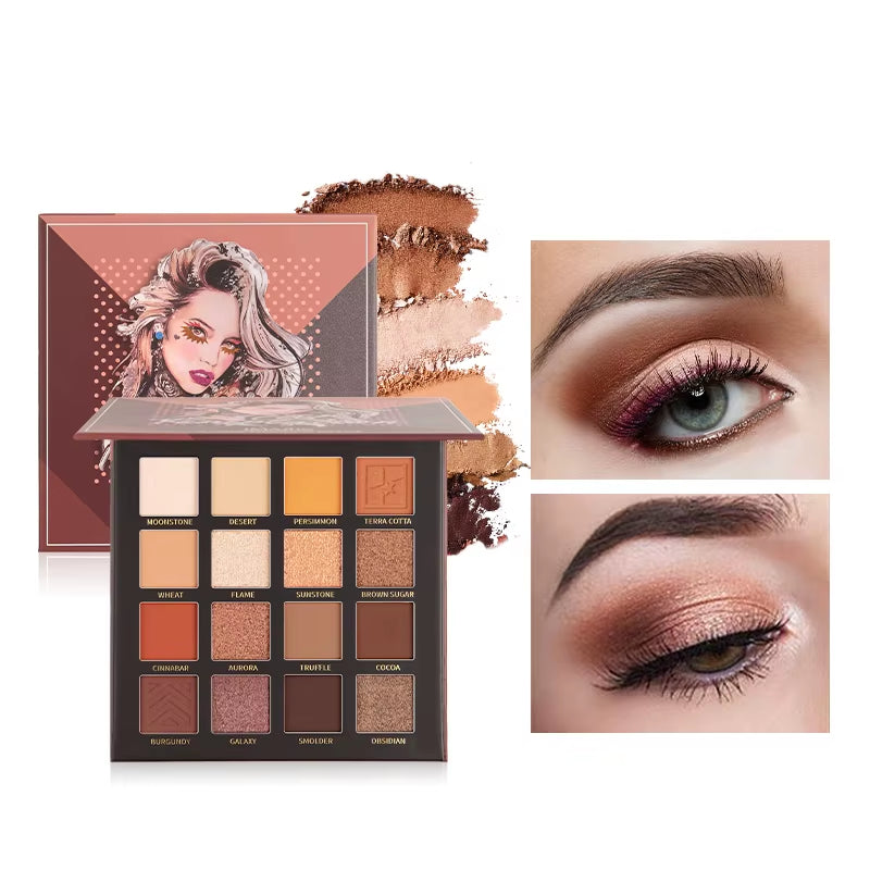 IMAGIC New Arrival Charming Eyeshadow 16 Color Makeup Palette Matte Shimmer Pigmented Eye Shadow Powder