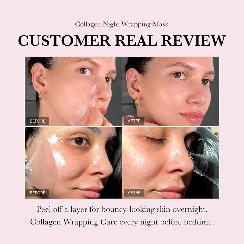 5-Pack Korean Collagen Peel-Off Masks – Firming, Hydrating & Brightening Skincare