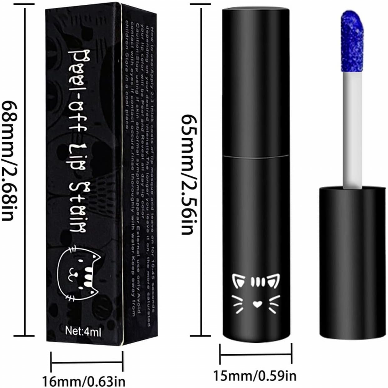 5-Color Peel-Off Lip Stain Set – Long-Lasting, Waterproof & Non-Stick Tint for Women