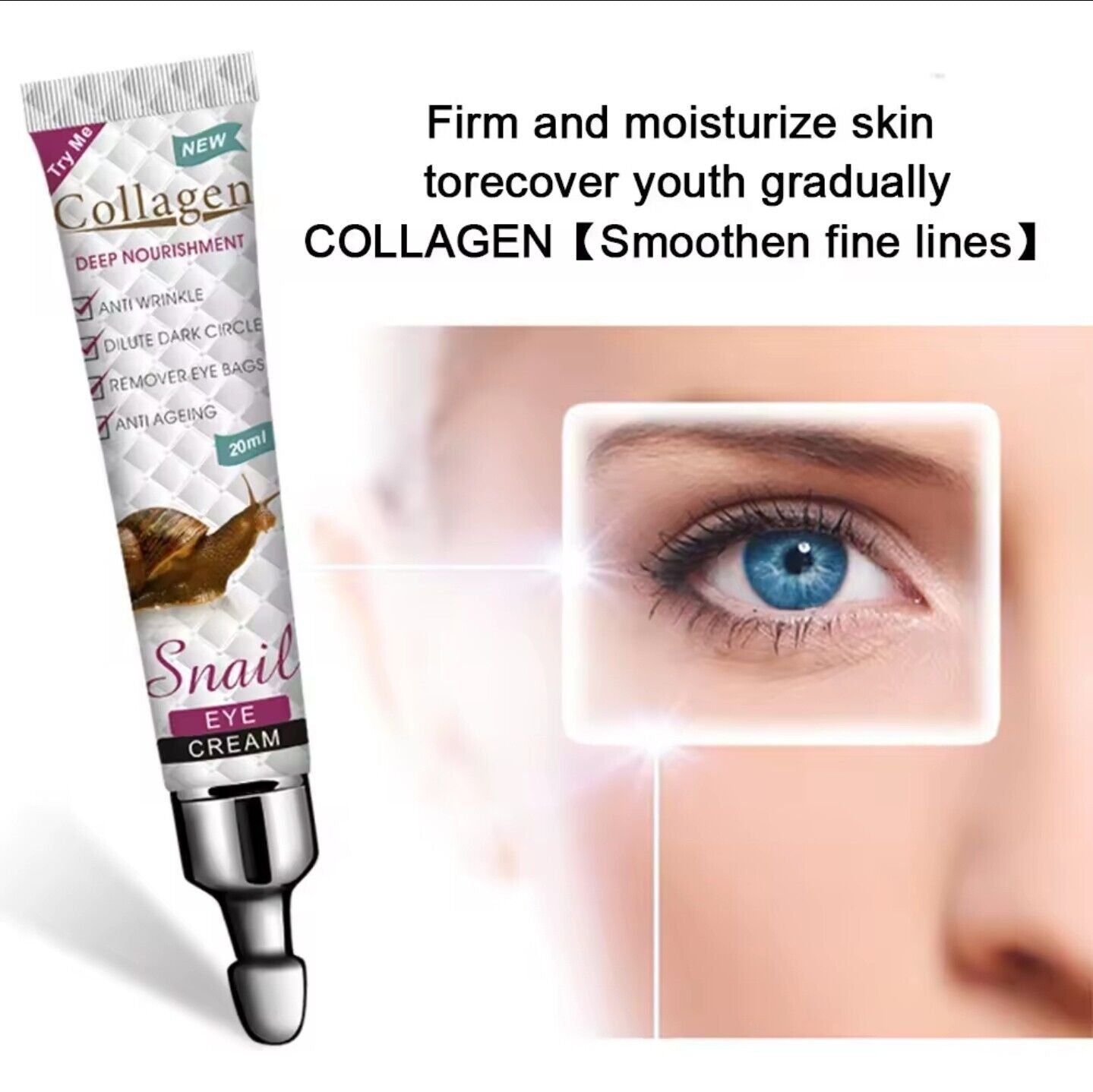 Instant Remove Wrinkle Eye Cream Eye Bags Dark Circles anti Puffiness Firm Serum