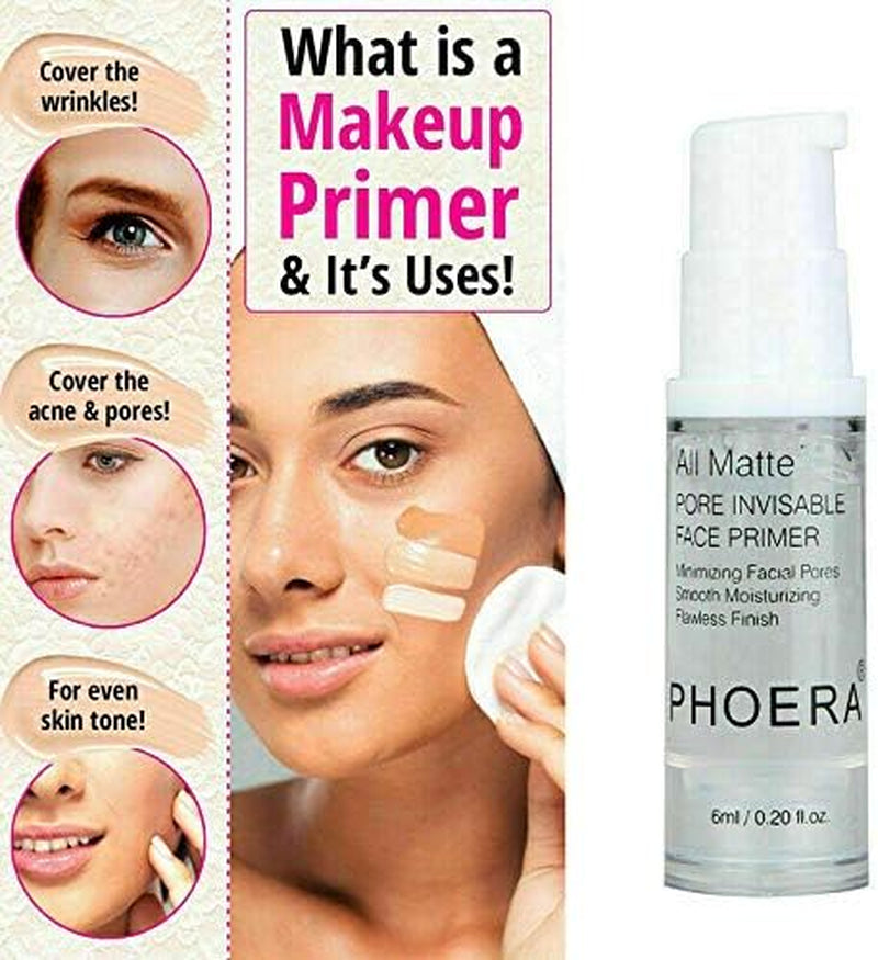 PHOERA Face Primer Make up Primer Makeup Foundation Oil Control Lasting Foundation Primer Base (18 Ml)