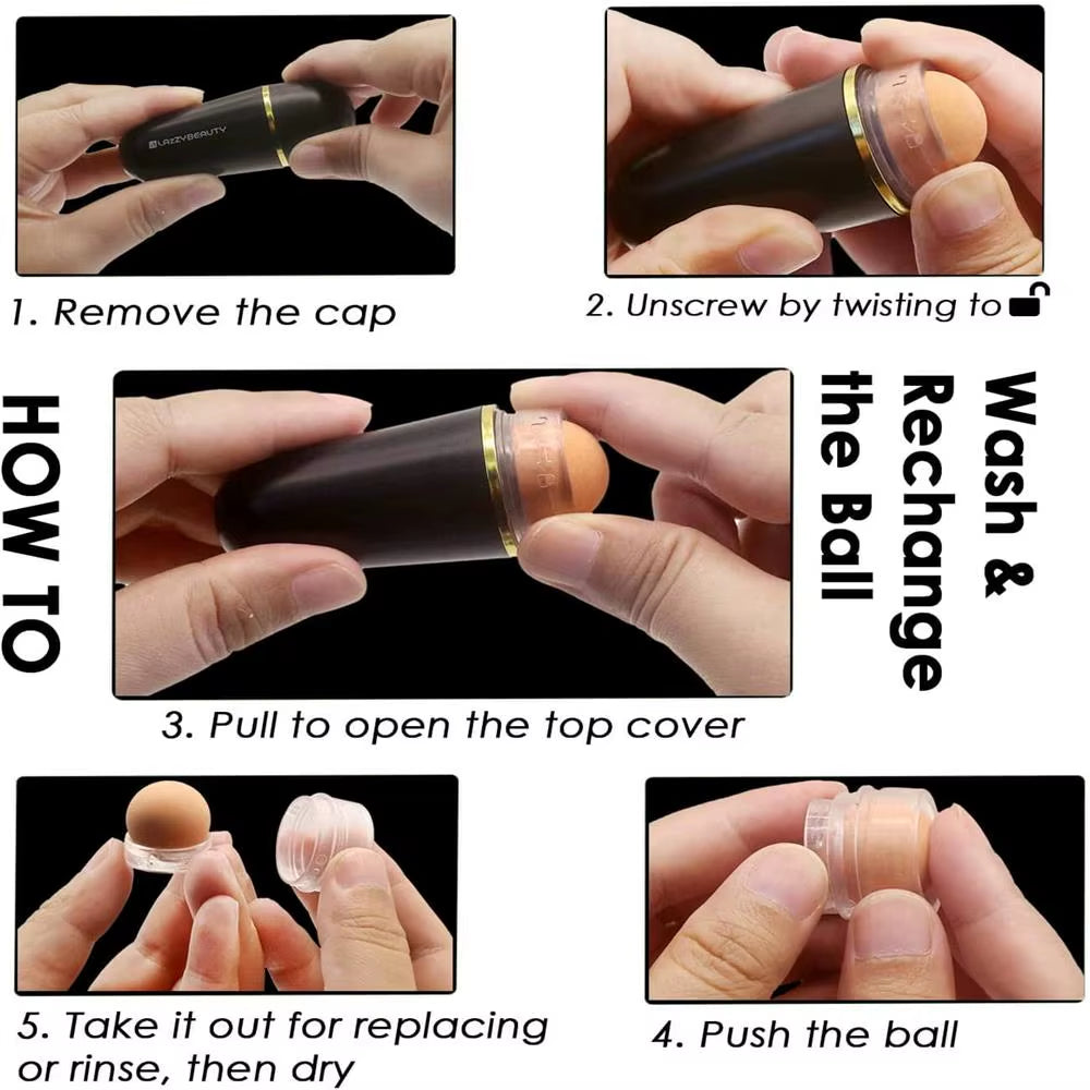 Volcanic Oil-Absorbing Roller – Portable, Reusable Shine Control for Oily Skin