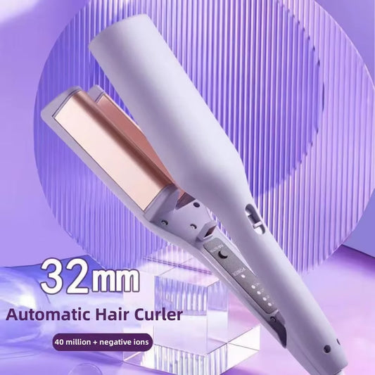 32mm Deep Wave Hair Curler – Fast-Heat Crimping Iron with 4 Temp Settings for All Hair Types