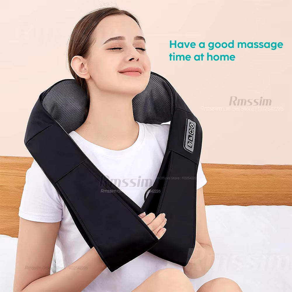 Heated Shiatsu Massager – Deep-Kneading U-Shape Pillow for Neck, Back, Waist & Legs