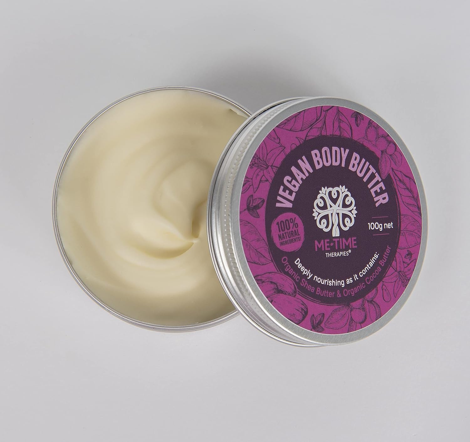 Me-Time Vegan Body Butter 100g – Whipped Shea & Cocoa with Citrus Oils | Nut-Free, Coconut-Free, Cruelty-Free