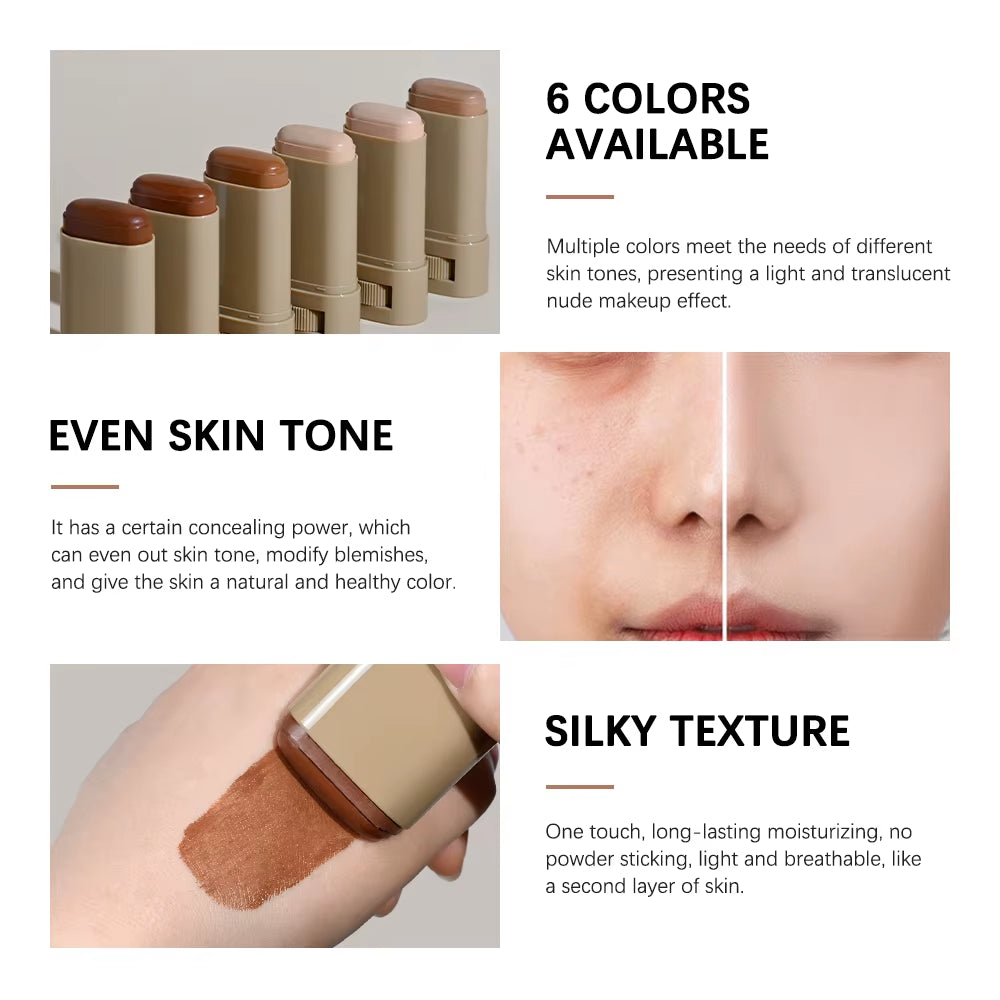 Magic Eraser Foundation Stick – Serum-Infused, High Coverage, Smoothing & Travel-Friendly