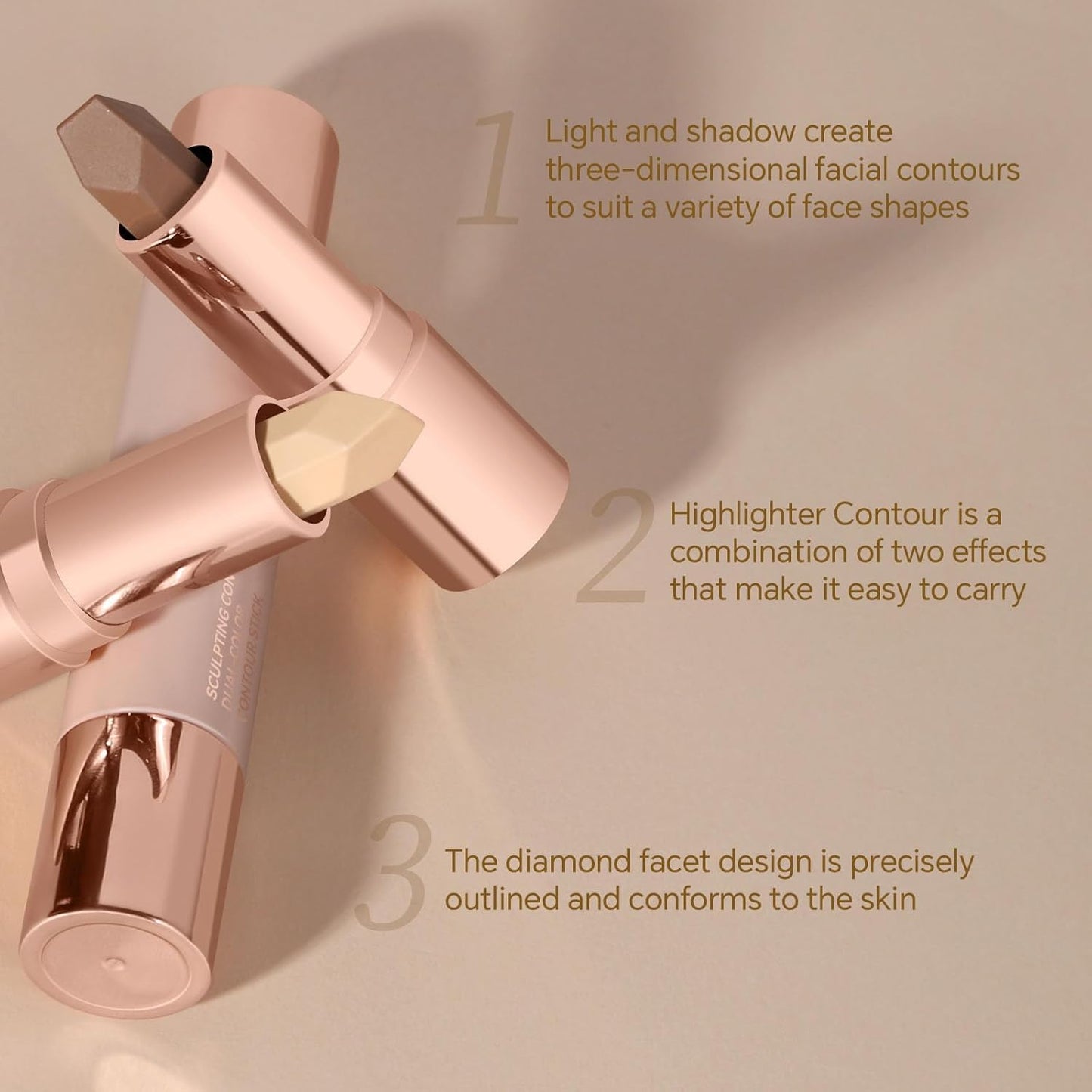 No Limits 2-in-1 Bronzer & Highlighter Stick – Waterproof, 4.4g+4.4g