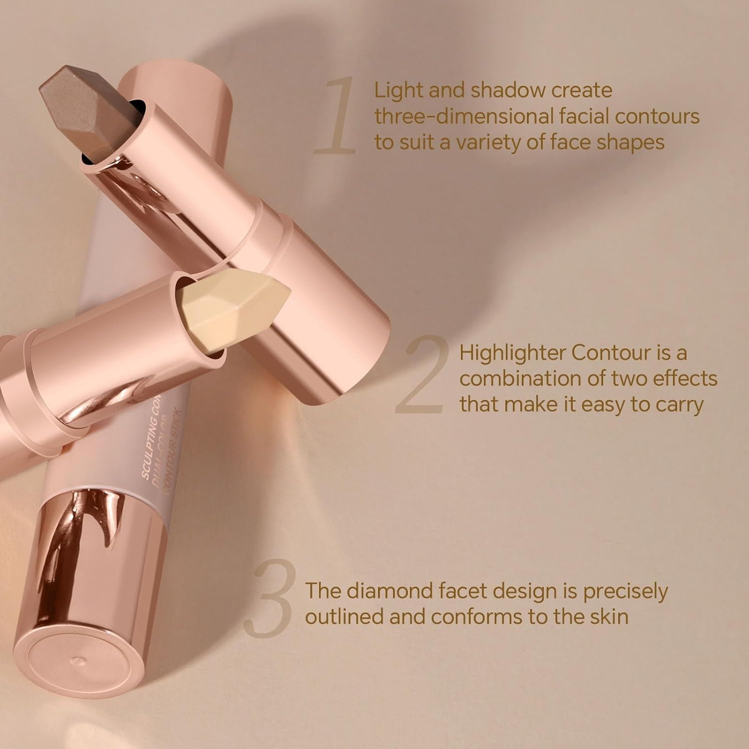 No Limits 2-in-1 Bronzer & Highlighter Stick – Waterproof, 4.4g+4.4g