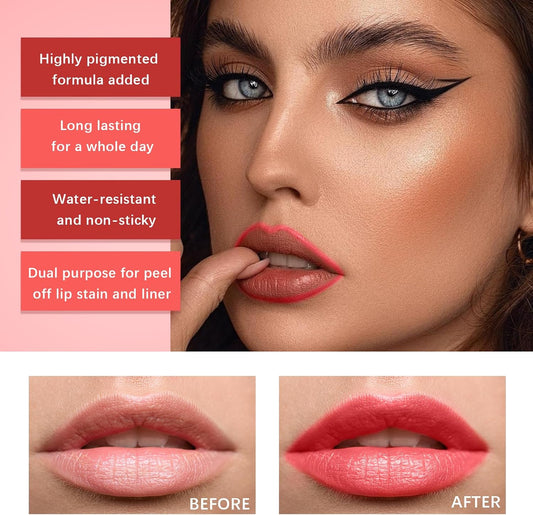 3-Piece Peel-Off Lip Stain Set – Long-Lasting, Matte & Water-Resistant Tint
