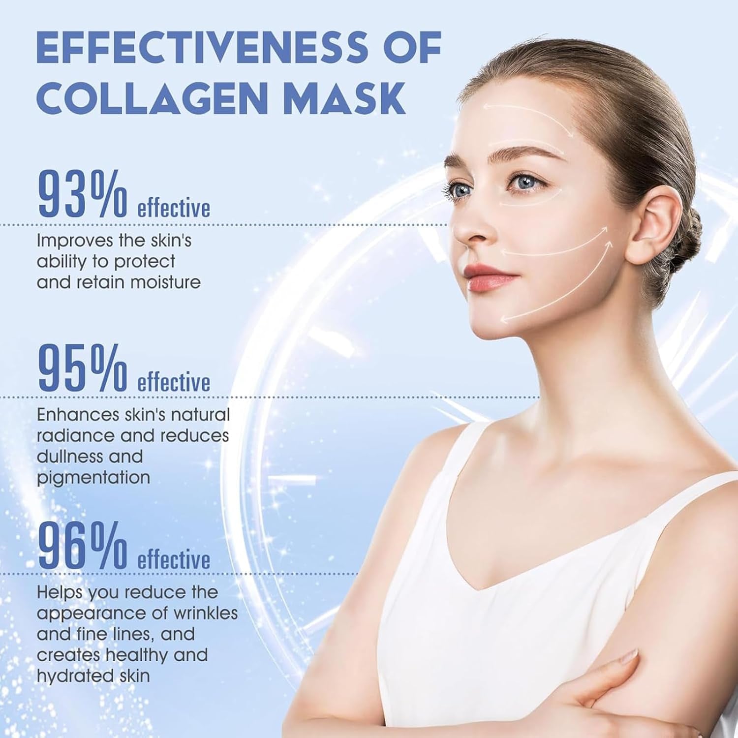 6PCS Deep Collagen Face Masks – Hydrating Overnight Skincare Treatment