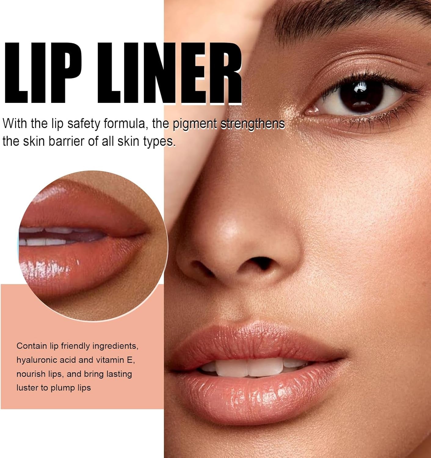 2-Piece Waterproof Lip Liner Tattoo – Long-Lasting Lip Stain Pencil (Dark Brown)