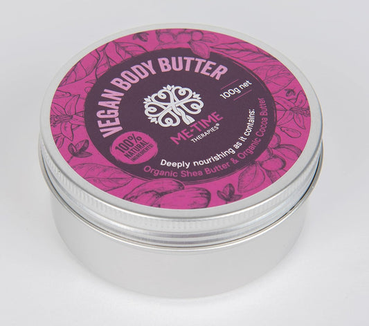 Me-Time Vegan Body Butter 100g – Whipped Shea & Cocoa with Citrus Oils | Nut-Free, Coconut-Free, Cruelty-Free