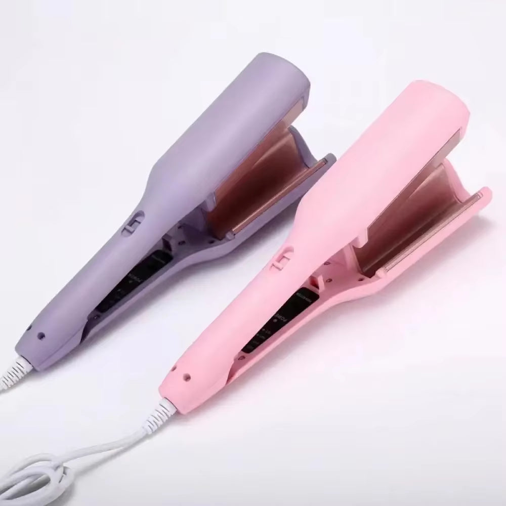 32mm Deep Wave Hair Curler – Fast-Heat Crimping Iron with 4 Temp Settings for All Hair Types