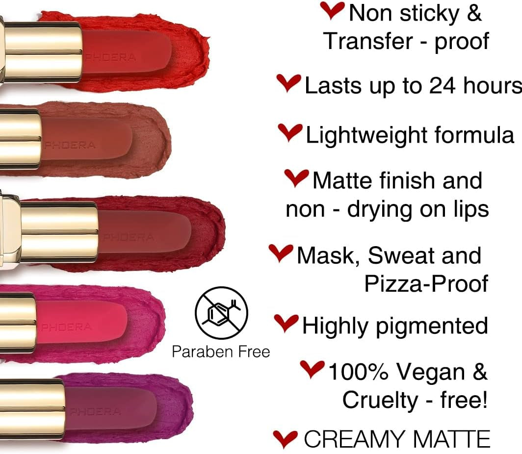 Non-Transfer Waterproof Lipstick – Long-Lasting, Smudge & Mask-Proof (07 Louisa)