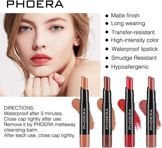 Ultra Matte Lipstick – 24Hr Wear, Waterproof, Smudge-Proof, Hypoallergenic (303 ANNA)