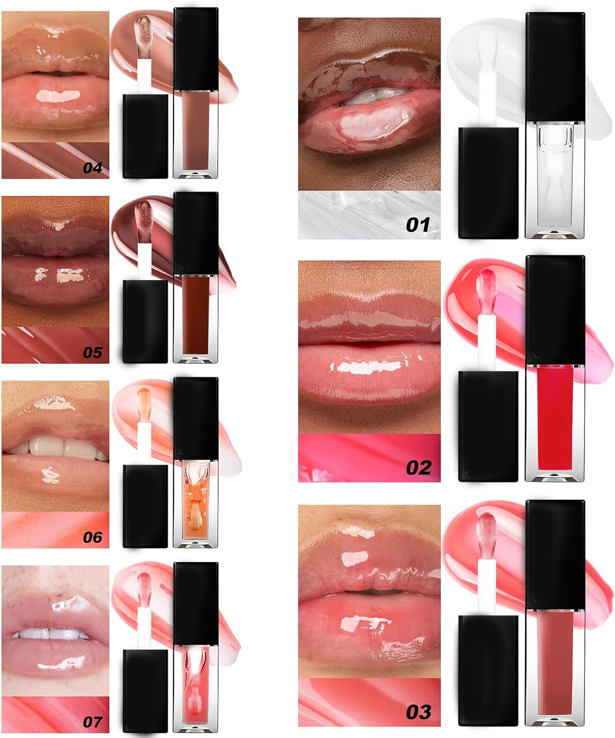7-Piece Hydrating Lip Glow Oil Set – Moisturizing, Plumping & Long-Lasting