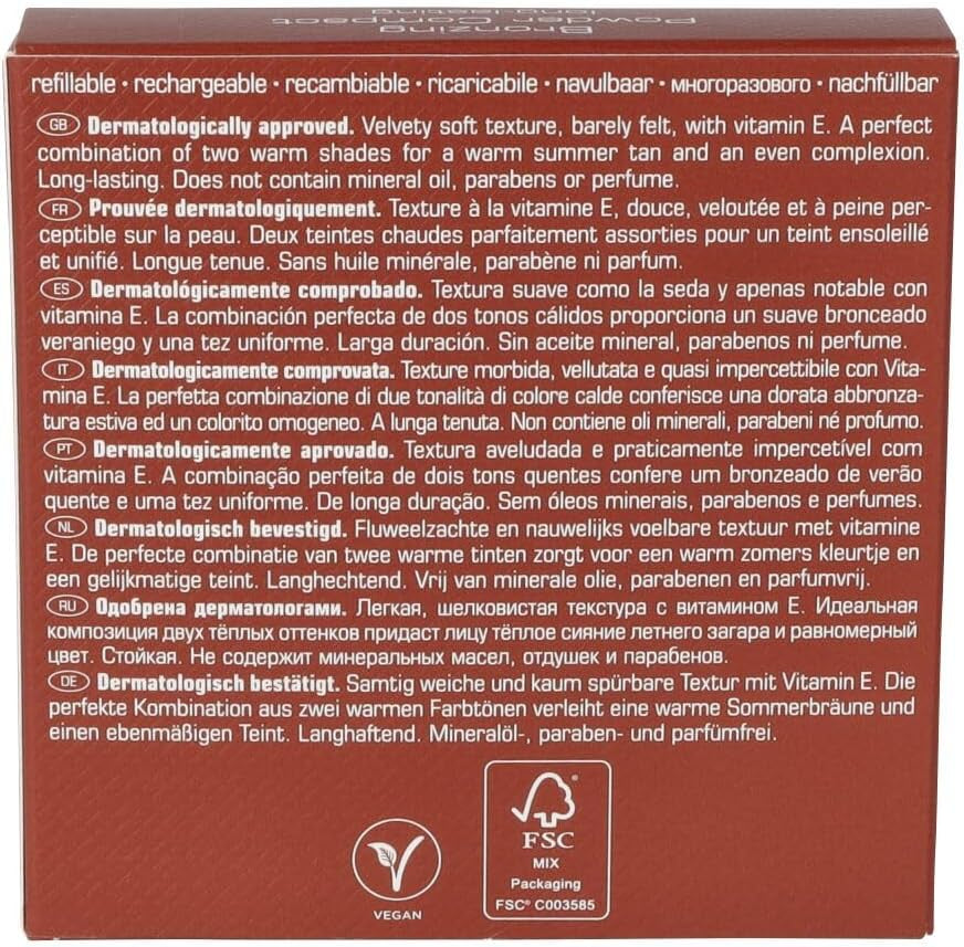 Long-Lasting Bronzing Powder Compact – Natural Look, 10g