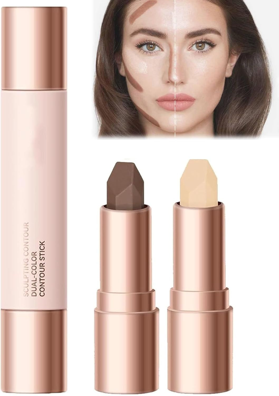 No Limits 2-in-1 Bronzer & Highlighter Stick – Waterproof, 4.4g+4.4g