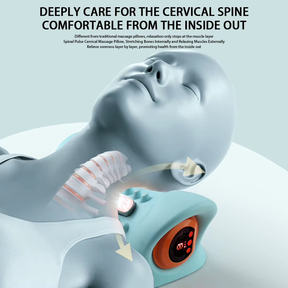 Wireless EMS Heating Neck Pillow – Ergonomic, Acupressure & Pain Relief for Cervical Spine