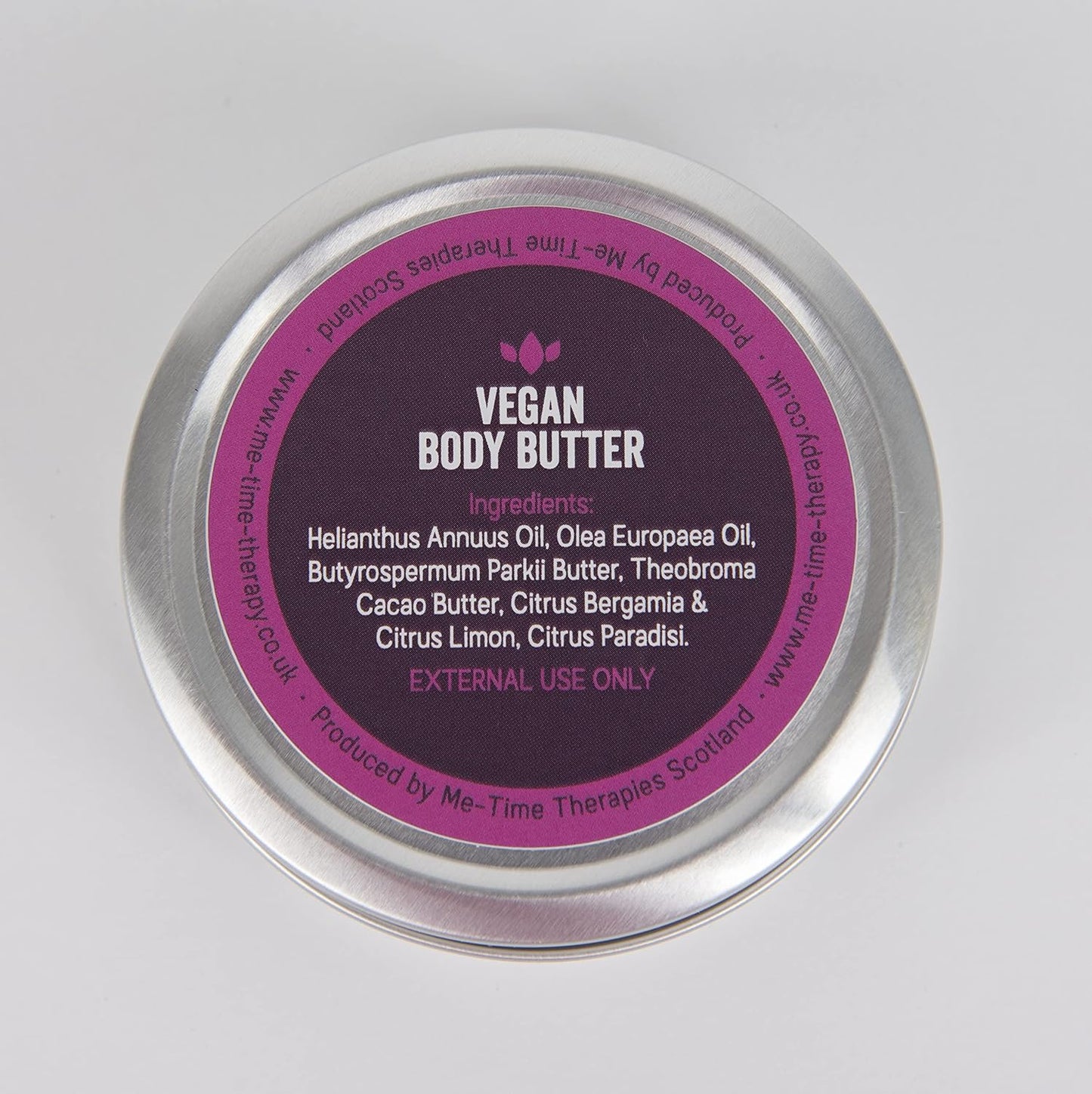 Me-Time Vegan Body Butter 100g – Whipped Shea & Cocoa with Citrus Oils | Nut-Free, Coconut-Free, Cruelty-Free