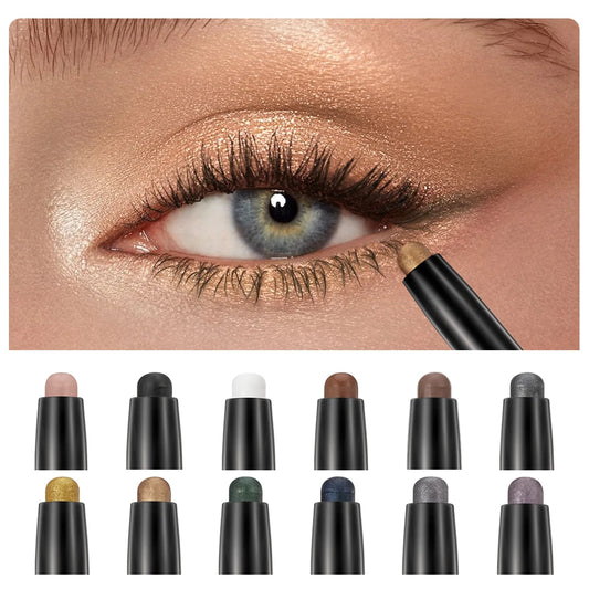 Pearlescent Silkworm Pen Waterproof Pencil Glitter Matte Nude Gold Eye Shadow Pen Pigment Cosmetics